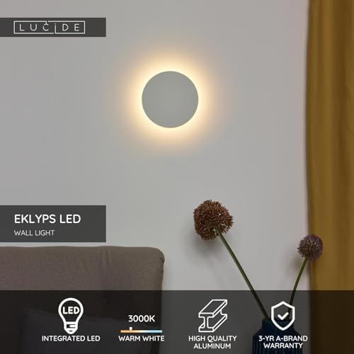 Lucide Wall Light, Aluminum, Integrated LED, 6 W, White