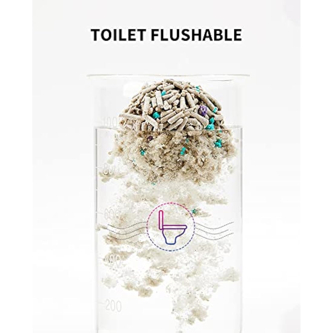 PETKIT Strong Clumping Cat Litters, 5 in 1 Mixed Cat Litter, 28 Litres Unscented Ultra Absorbent and Fast Drying Cat Litter, Flushable Odor Eliminating, Biodegradable, 4 Packs