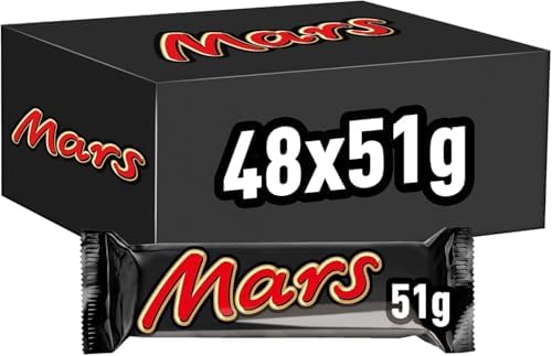 Mars Chocolate Bars, Caramel, Nougat & Milk Chocolate Bulk Box, 48 x 51g, Ideal for Gift, Snacks or Hamper
