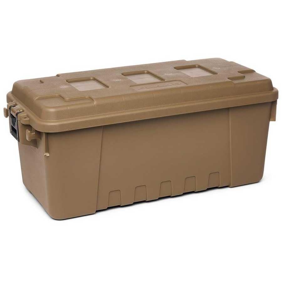 PLANO Sportsman's Trunk - Medium 64ltr,Desert Tan, Military-Grade Storage Box with Lid, Heavy Duty, Large, Camping & Army Storage Trunks, Perfect for