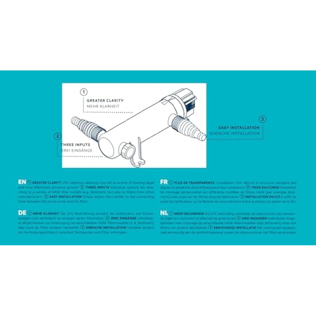 Oase Vitronic 56885 UVC Preclarifier 36 W Pond Clarifier Algae Control UVC Clarifier