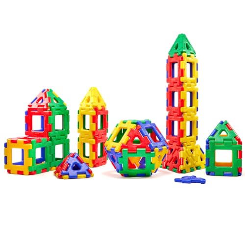 Giant Polydron - Early Years Educational Large Outdoor Interlocking Construction Building Blocks Toy- Class Set - 80 Pieces - 2 Years +