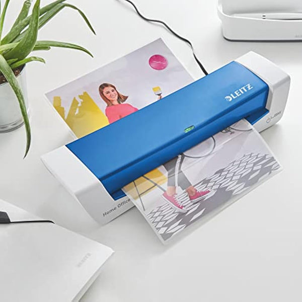 Leitz 73681036 iLam A4 Laminator, Ideal for Home Office, iLam - Metallic Blue