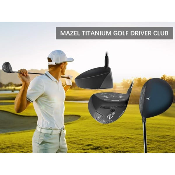 MAZEL Titanium Golf Driver for Men 460CC Right Handed, Premium Cup Face Design Maximize Ball Distance