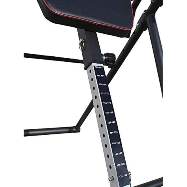 YATEK Gravity Inversion Table ECO, Heavy Duty Inversion Table foldable with total inversion, supports a weight of 150kg and a height of 2 meters, also has adjustable headrest