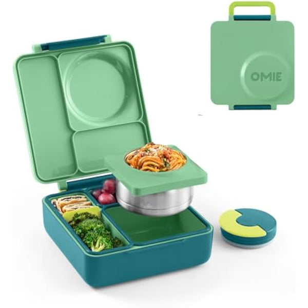Omie B9099 OmieBox Kids Bento Lunch Box, Plastic, Meadow