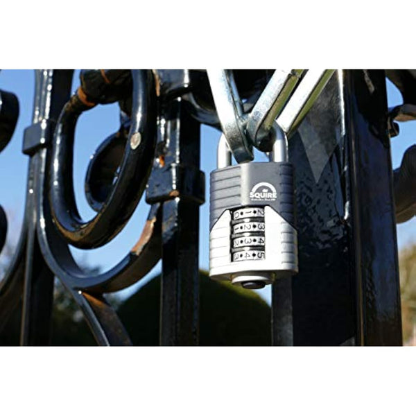 Henry Squire Vulcan 4 Wheel Open Shackle Combination Padlock, 40 mm (Length)