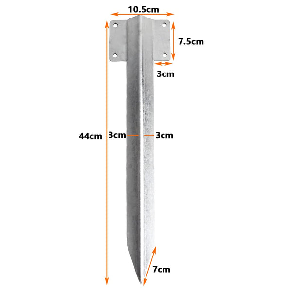 Pack of 10 Heavy Duty galvanised Steel Metal Fixing Peg Timber Corner Timber Railway Sleeper Bracket Driveway Path Edging