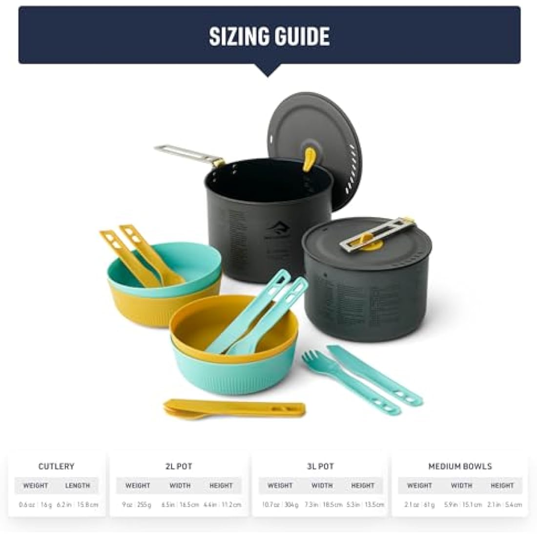 Sea to Summit Frontier Ultralight Two Pot Cook Set for Camping