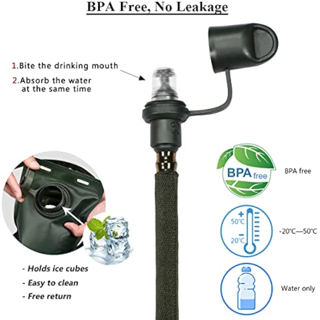 BBAIYULE® hydration backpack with hydration bladder 2L, BPA-free| Water backpack |cycling backpack with hydration system |running backpack ultra light 380g | biking,hiking,walking