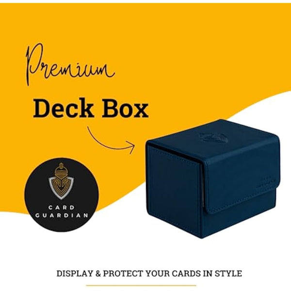 Card Guardian - Premium Deck Box for 100+ Cards for Trading Card Games TCG (Blue)