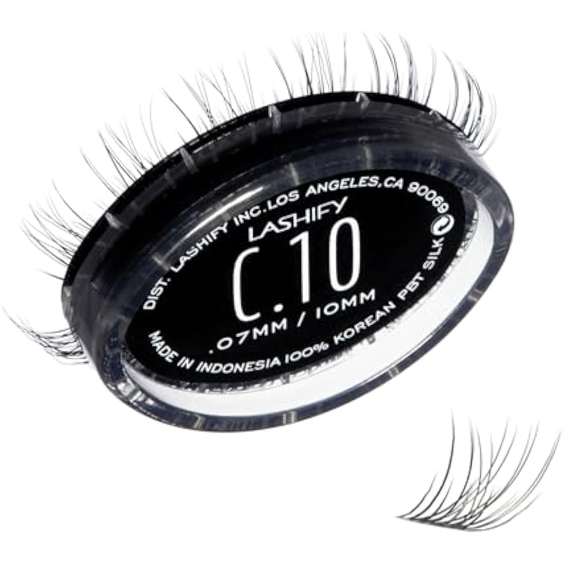 Lashify Curl 10mm Gossamer DIY Eyelash Extensions Refill, Black, Easy False Eyelashes for a Natural Look