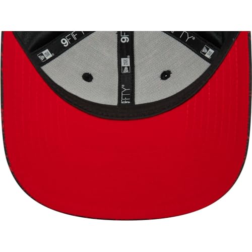 New Era Adult's 9Fifty Crinkle AOP Ducati Motor Logo Baseball Cap Hat Black