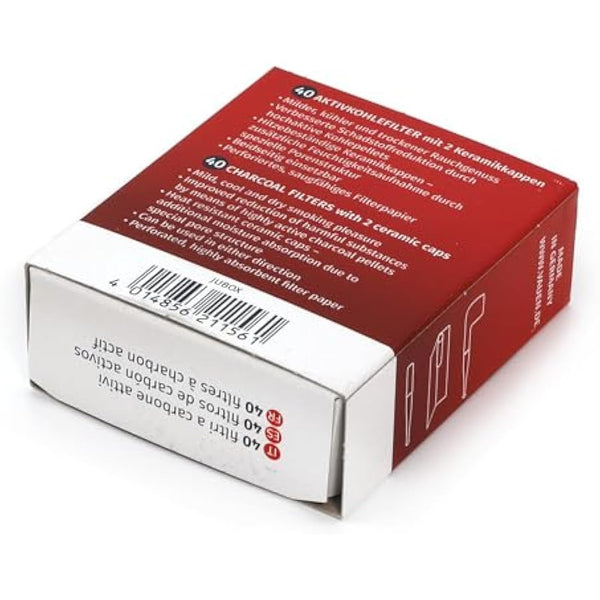 40 x 9mm Charcoal Pipe Filters Vauen dr. Perl Junior