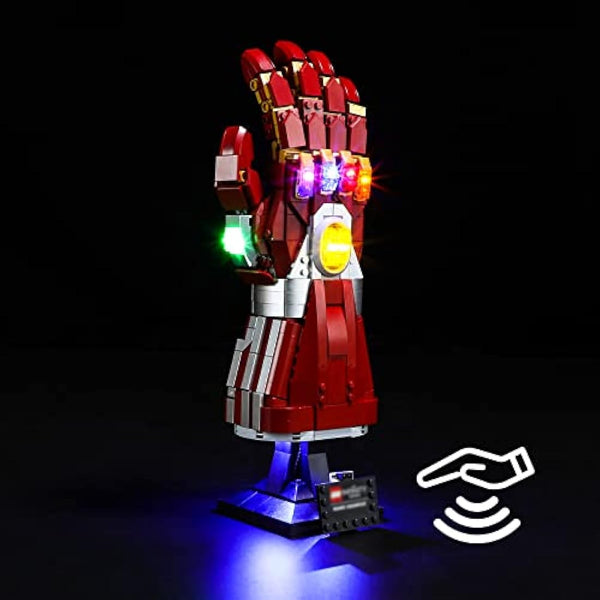 BRIKSMAX Led Lighting Kit for LEGO-76223 Nano Gauntlet(Hand Sweep Sensor Switch Version) - Compatible with Lego Marvel Building Blocks Model- Not Include the Lego Set
