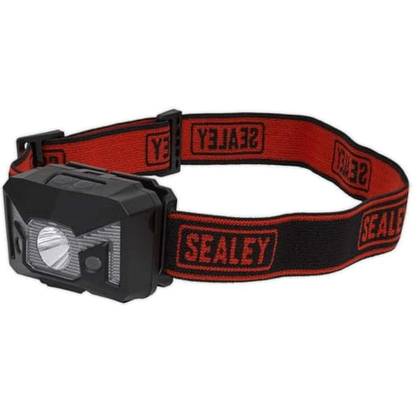 Sealey HT102R Rechargeable Head Torch 3W SMD LED with Auto-Sensor ,Red-