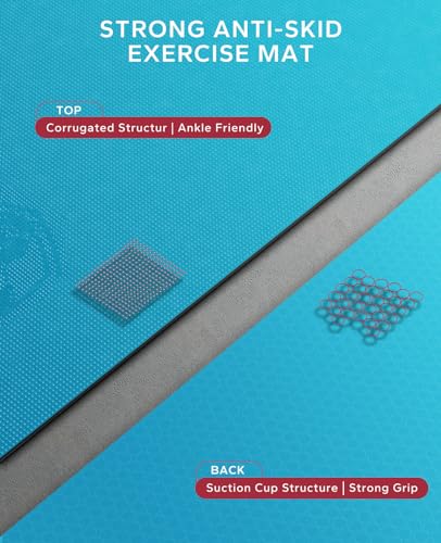 HAPBEAR Large Yoga Mat-7'?5'(213?152cm), Non-Slip, Ultra Durable, 0.31''(8mm) Thick Workout Mats for Home Gym, Large Exercise Mat for Fitness, Yoga,