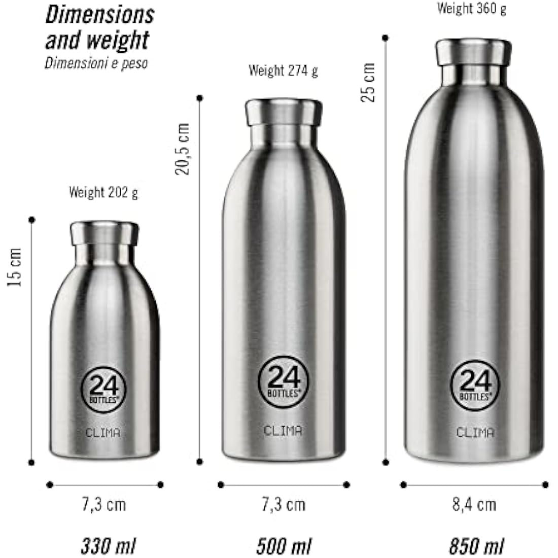 24BOTTLES - Clima Bottle 0,85 L - Steel (24B430)