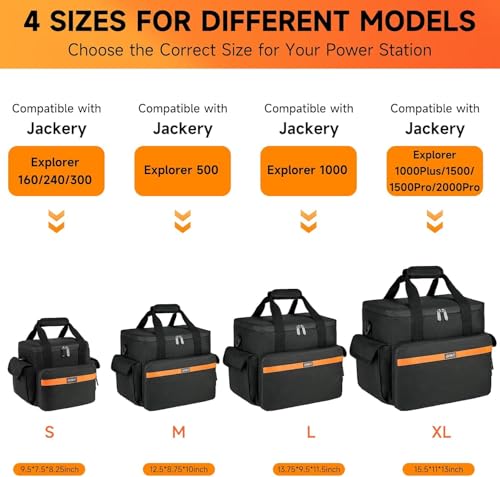 LEFOR?Z Carrying Case Compatible with Jackery Explorer 1000/ECOFLOW River Max/Bluetti EB70S/GRECELL T1000 Portable Power Station,Travel Storage Bag