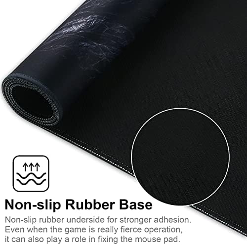 Jahosin Extended XXL Gaming Mouse Pad, Non-Slip Rubber Base, Smooth Surface Waterproof Computer Desk Mat for PC, Mac, Laptop - Stitched Edges for Gaming,Office,Home