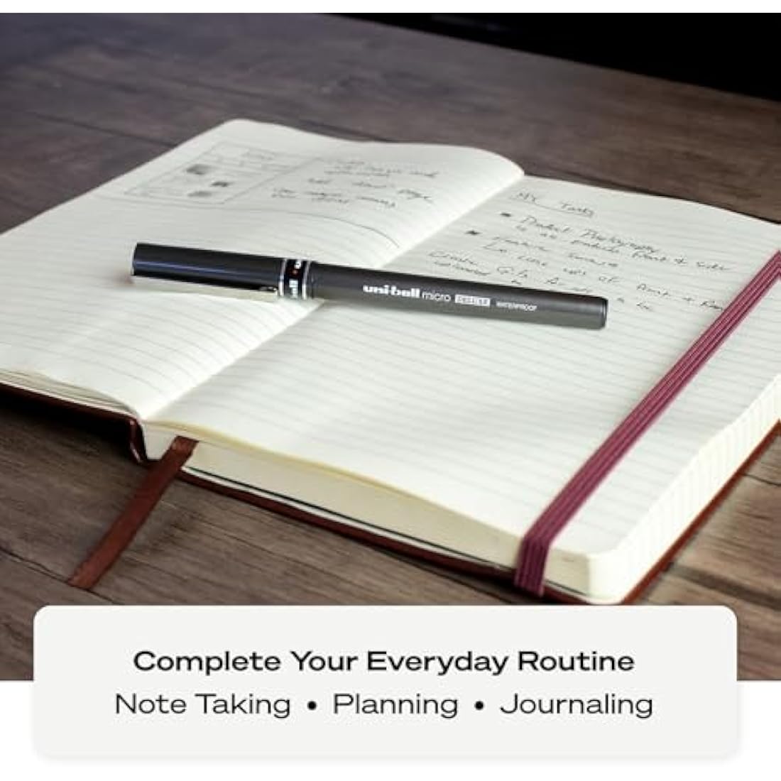 uni-ball - Deluxe Roller Ball Stick Waterproof Pen, Black Ink, Micro - Dozen by Uni-ball