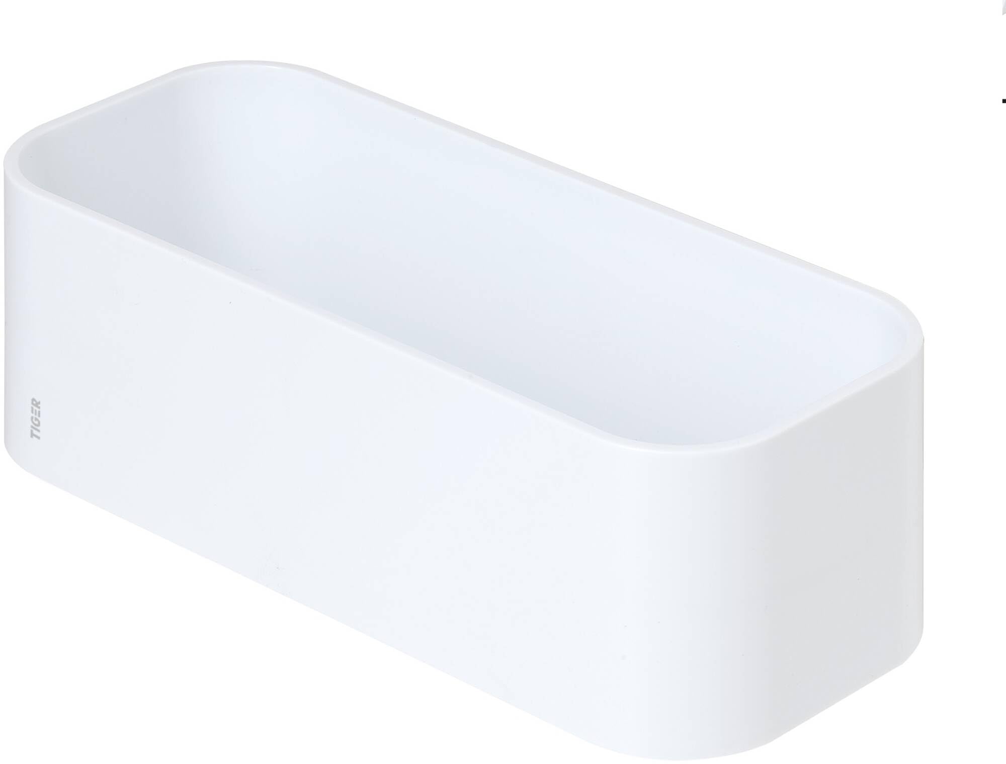 Tiger Wall Tray/Shower Basket, White, 25x11x8cm
