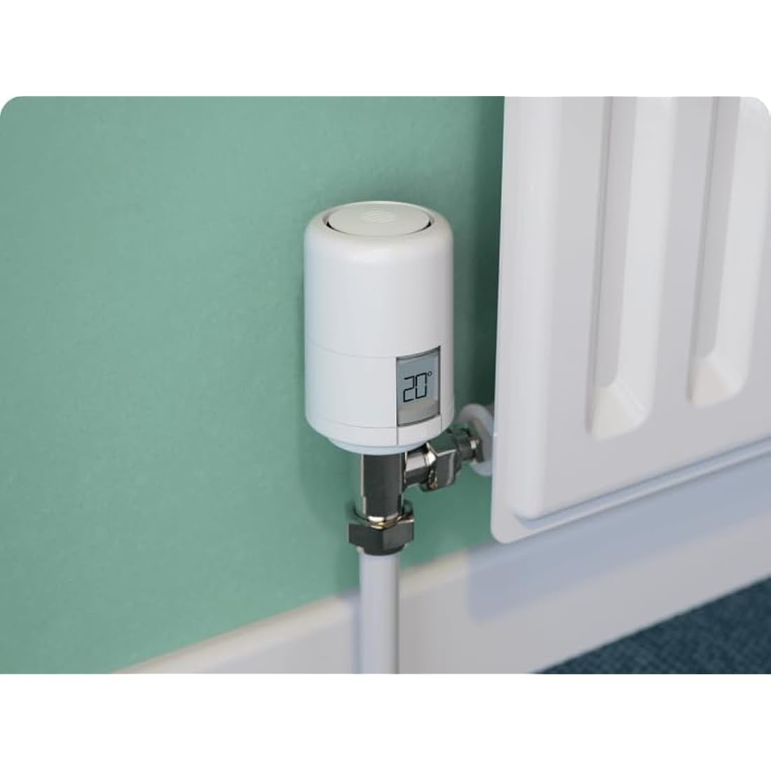 Hive Smart Heating Thermostatic Radiator Valve (TRV) with Smartphone Compatibility, White