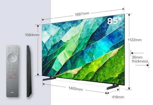 TCL 75Q6C-UK QD-Mini LED TV, 4K HDR Premium 1000nits, Smart TV Powered by Google TV (Dolby Vision IQ & Atmos, Onkyo 2.1 Sound System, 144Hz Motion Clarity Pro, 2025 New Model)