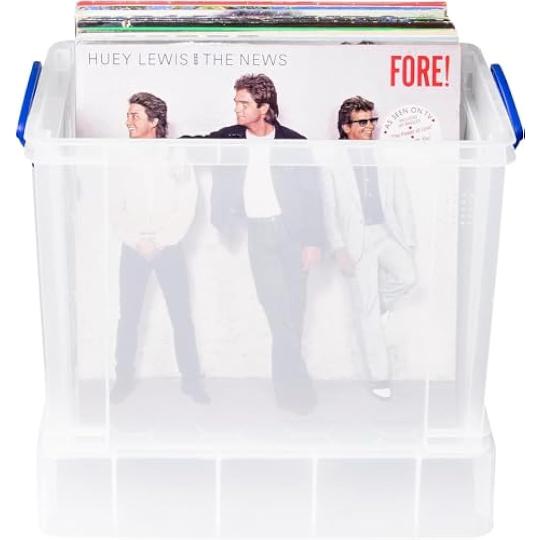 Really Useful Plastic Storage Box 19 Litre with XL Lid Clear - Secure, Transparent, and Stackable Storage Solution for 12" Files (‎39.5 x 33 x 25.5 cm)