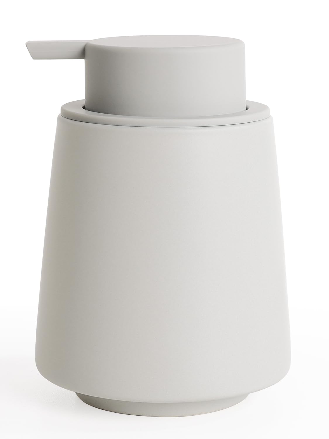 Autumnlife Ceramic Soap Dispenser, 14 oz Grey Hand Lotion Dispenser for Bathroom D?cor, Refillable Liquid Dispenser with Pump Dish Soap Dispenser for