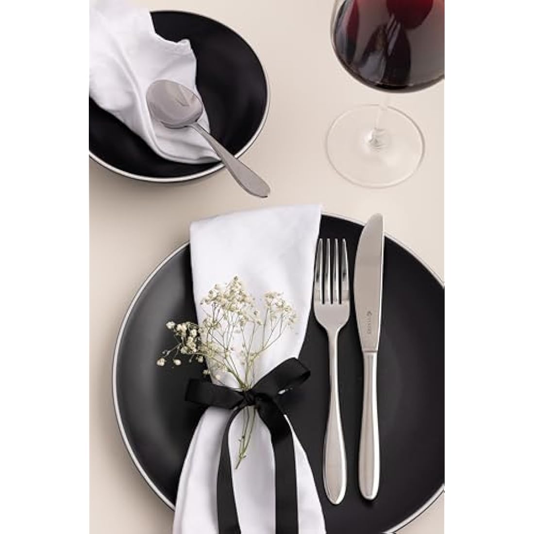 Viners Eden 24 Piece Elegant Mirror Polished Stainless Steel Flatware Gift Box, Silver