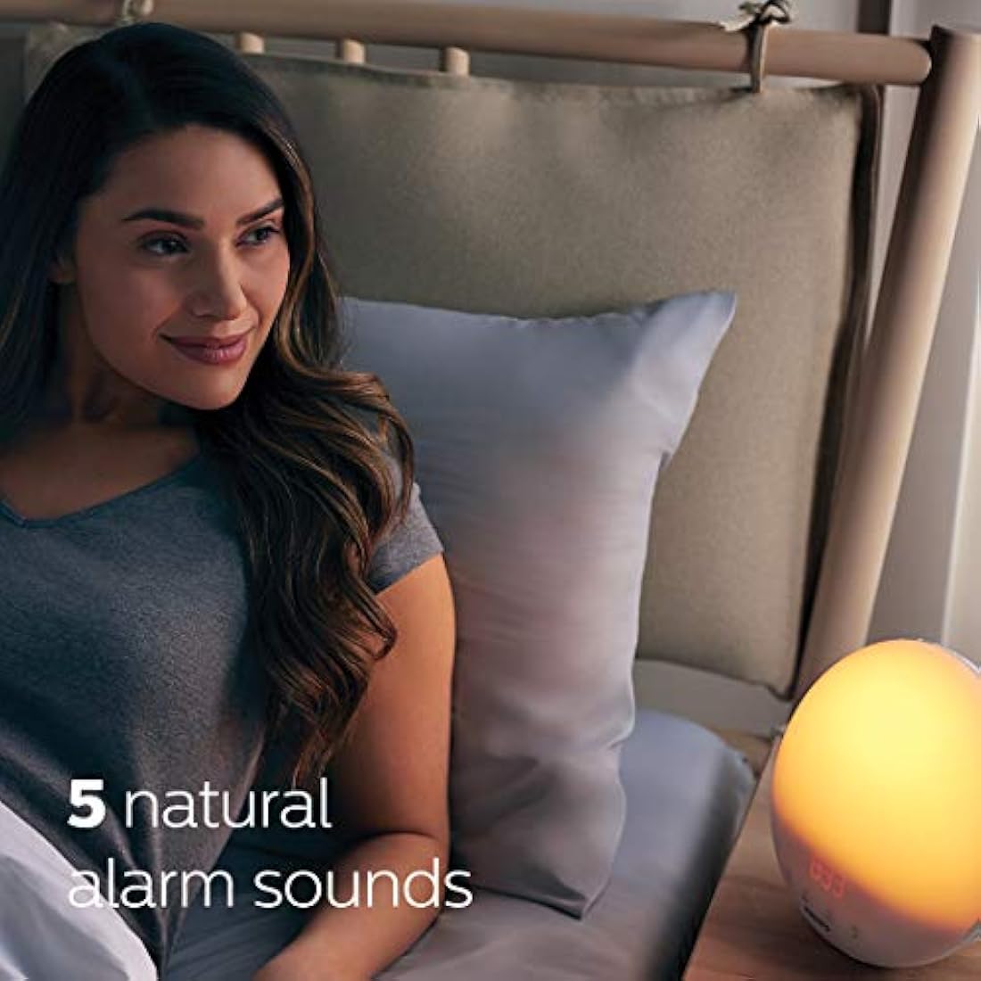 Philips Wake Up Light, White, 5 Natural Alarm Sounds