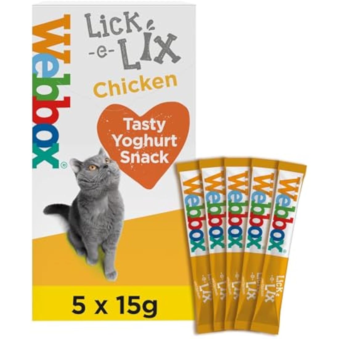 Webbox Lick e Lix 5pcs (5x15g) (Bulk Deal Case of 17) Variety Assorted Pack