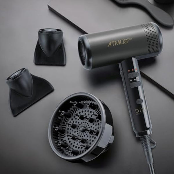 Diva Pro Styling Atmos Dry Compact Diffuser Hairdryer - Ultra high-Powered, Lightweight and Incredibly Quiet