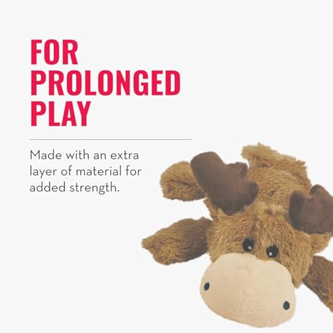 KONG - Cozie Marvin Moose - Indoor Cuddle Squeaky Plush Dog Toy - X-Large