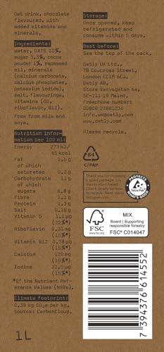 Oatly Chocolate Drink 1 Litre (Pack of 6)