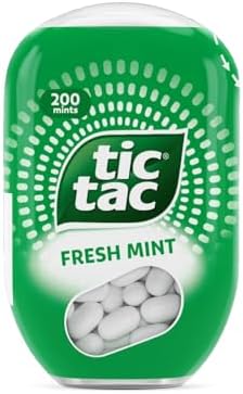 Tic Tac Fresh Mint Sweets, Tic Tacs Sweets for Party Bags, On the Go Refreshment, Bulk Box of 8 x 200 Fresh Mints