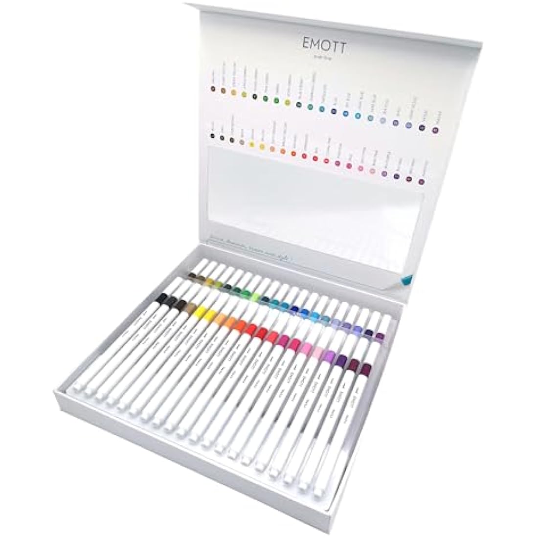 uni-ball Emott Uni Mitsubishi Pencil – 40 Felt Tip Pens Emott – For Writing, Drawing, Tracing in Style – Fine Tip 0.4 mm – 40 Colours