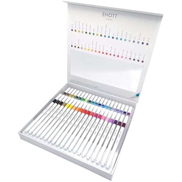 uni-ball Emott Uni Mitsubishi Pencil – 40 Felt Tip Pens Emott – For Writing, Drawing, Tracing in Style – Fine Tip 0.4 mm – 40 Colours