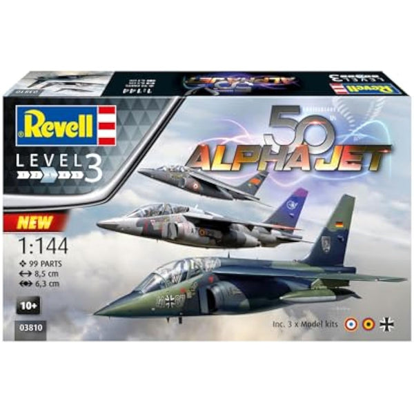Revell 03810 50th Anniversary Alpha Jet 1:144 Scale Unbuilt/Unpainted Plastic Model Kit