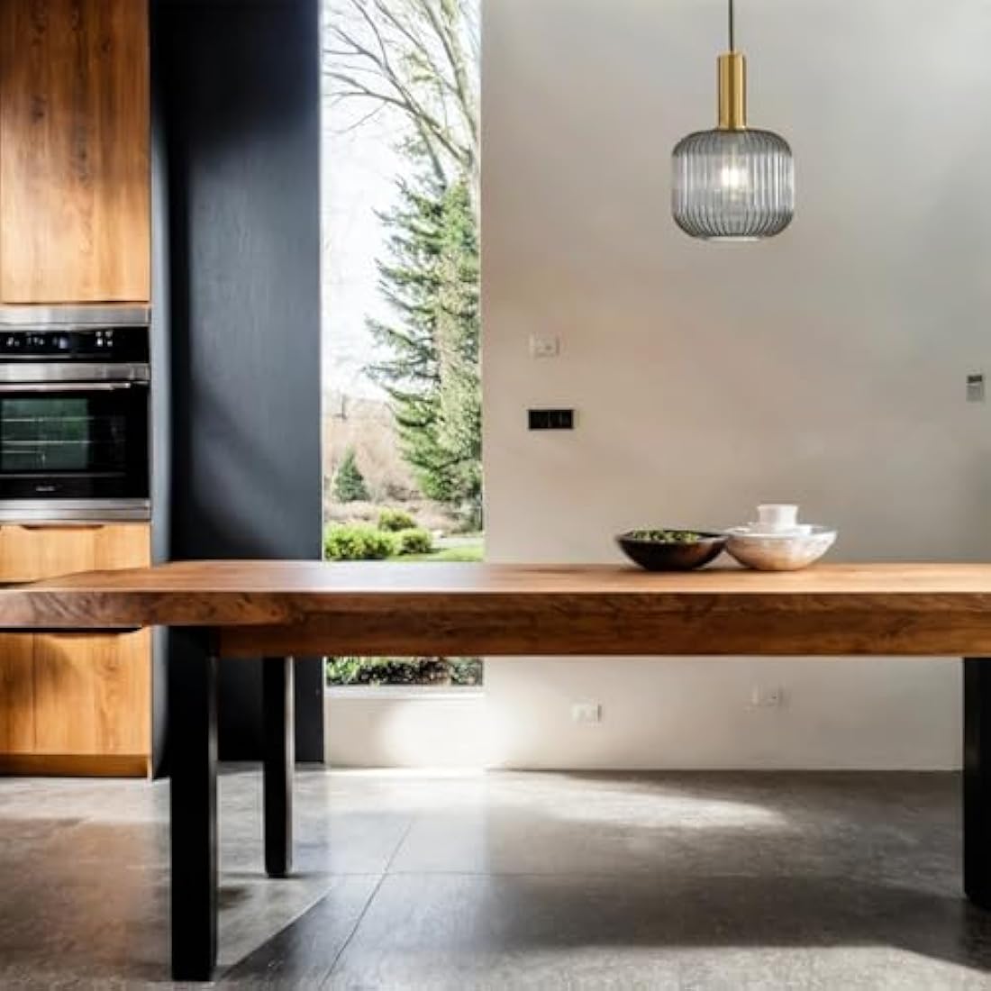 MZStech Modern Chandelier Light,Gold Copper Pendant Light Socket with Grey Glass Pendant Lamp Shade,LED Hanging Lamp