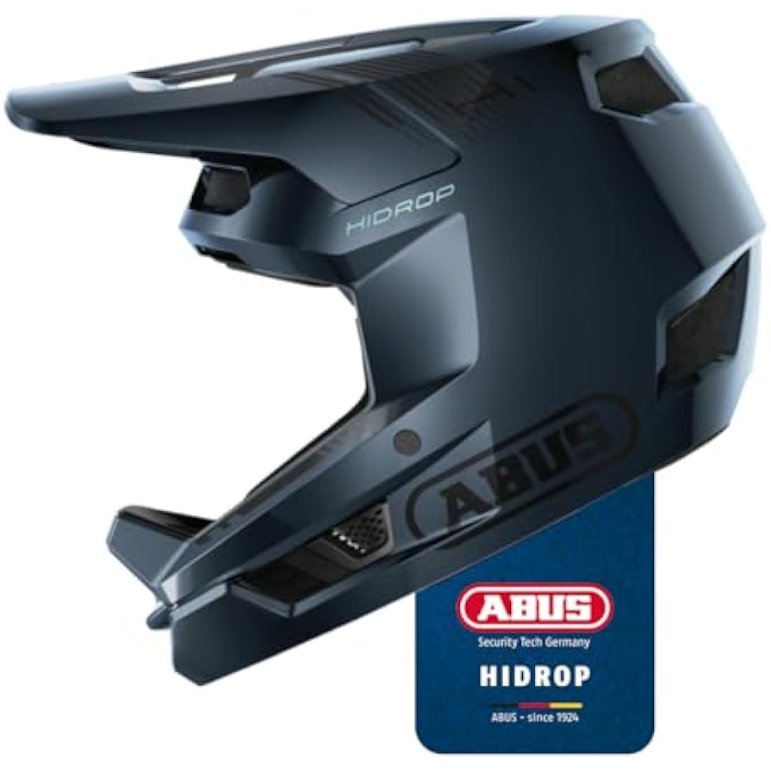 ABUS Downhill Bicycle Helmet HiDrop - Full-face Helmet with ABS Outer Shell for MTB Trails