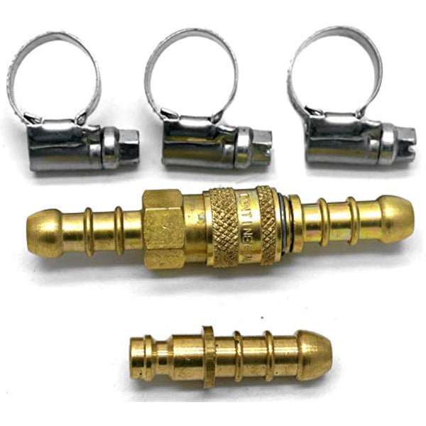 Quick Release Gas Fitting for propane/butane Hose with extra nozzle and clips(14