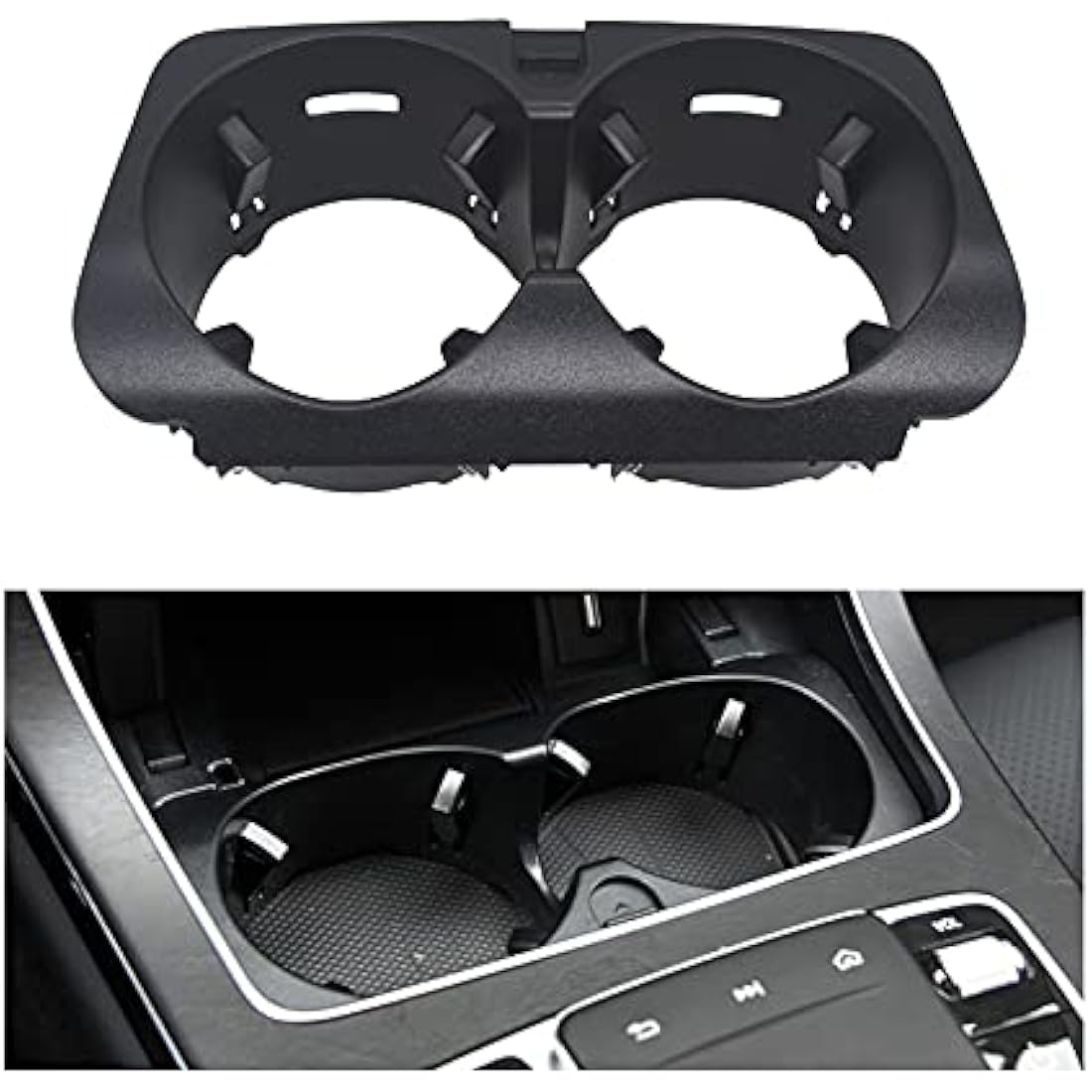 KASturbo Cup Holder A2056800691, Car Front Center Console Water Bottle Removable Holder for Mercedes C Class W205 E Class W213