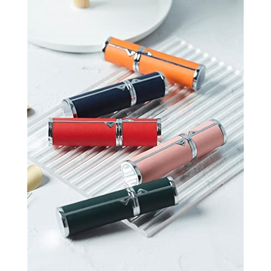 VVGAOGES Perfume Atomiser,Portable Refillable Empty Perfume Spray,Mini Perfume Bottles Empty for Travel 5 ml (YB-White)