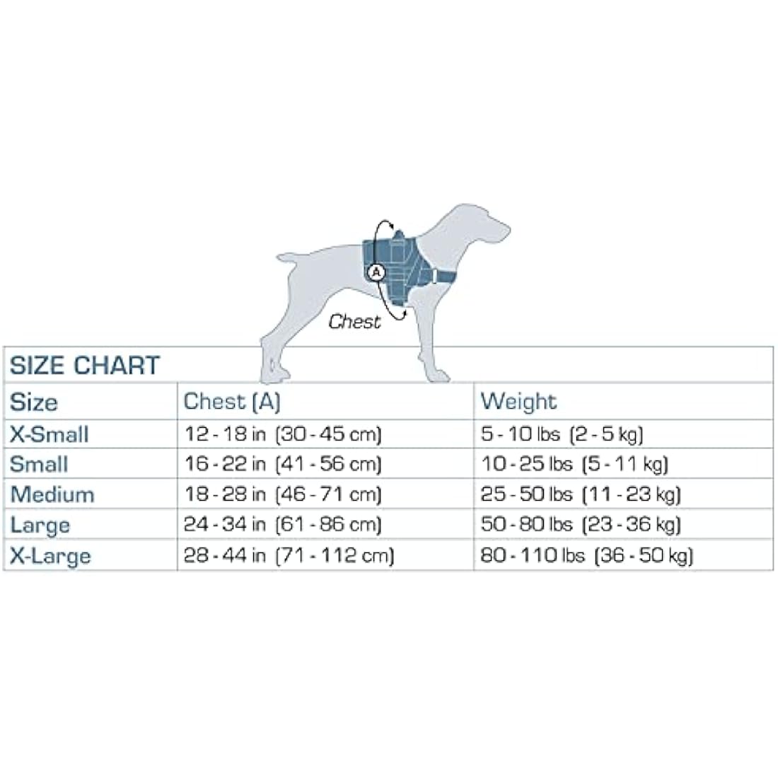 Kurgo RSG Dog Townie Harness, Easy On/Off Dog Hiking Harness, Adjustable, MOLLE Compatible, Small-Coastal Blue