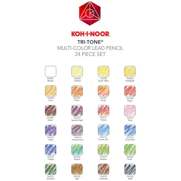Koh-I-Noor Tritone 24 Pencil Set