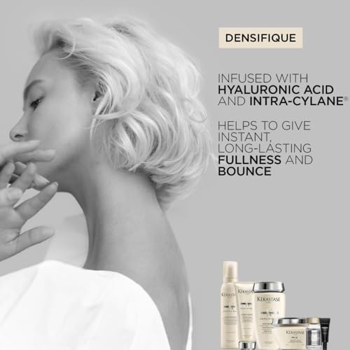 Kérastase Densifique Femme, Thickening & Volumising Hair Mask, For Fine & Limp Hair, With Hyaluronic Acid, Gluco Peptide & Ceramides, Masque Densité, 200ml