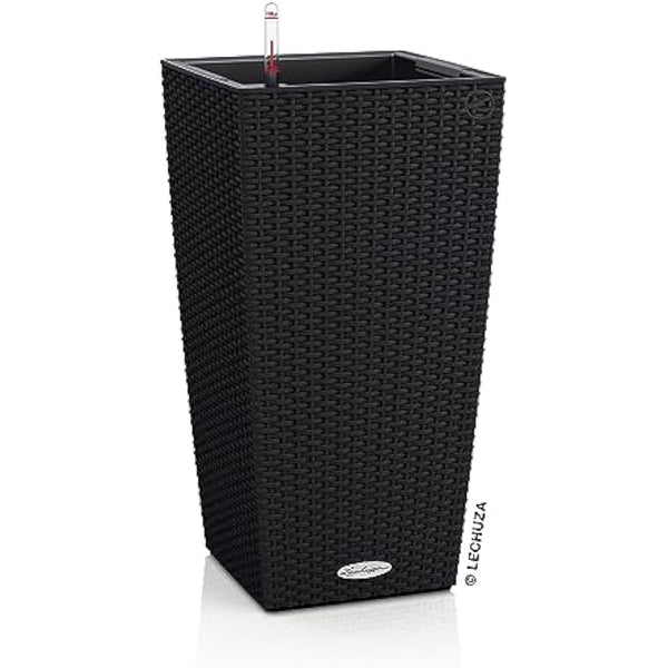 LECHUZA CUBICO Cottage 40 graphite black 15253