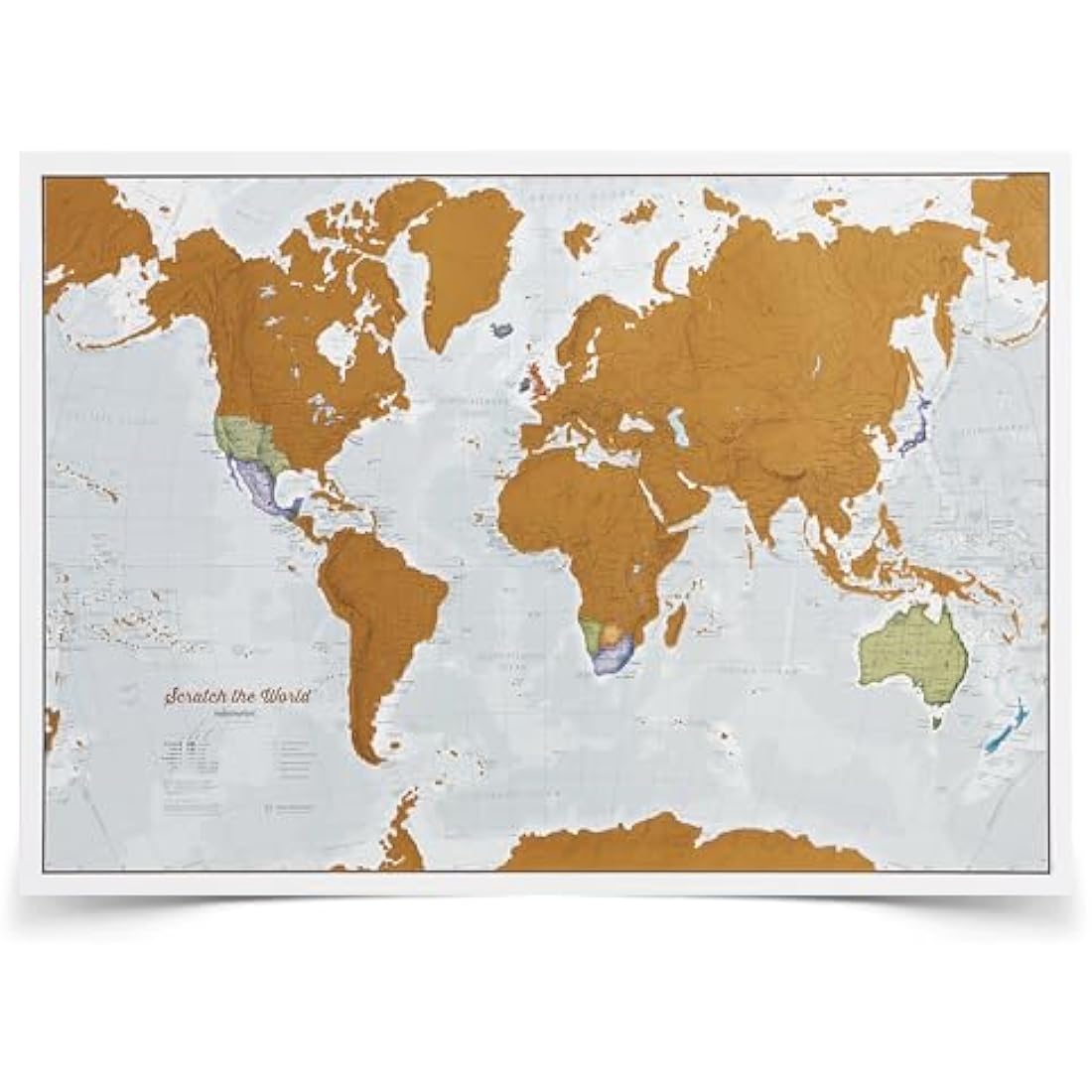 Scratch The World® Travel Map - Scratch Off World Map Poster + Bonus Europe Scratch - Maps International - 50 Years + of map Making - Most Detailed Map Gift